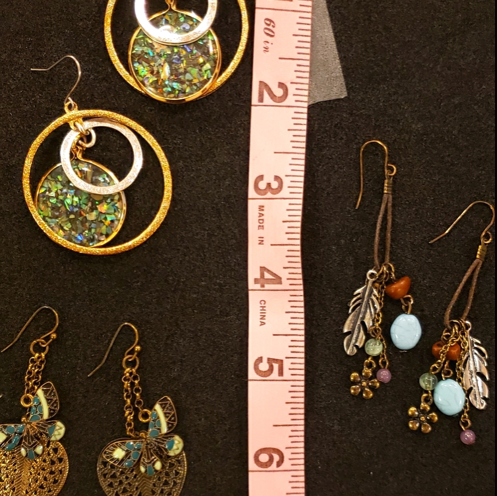 Unique earrings 5 pairs